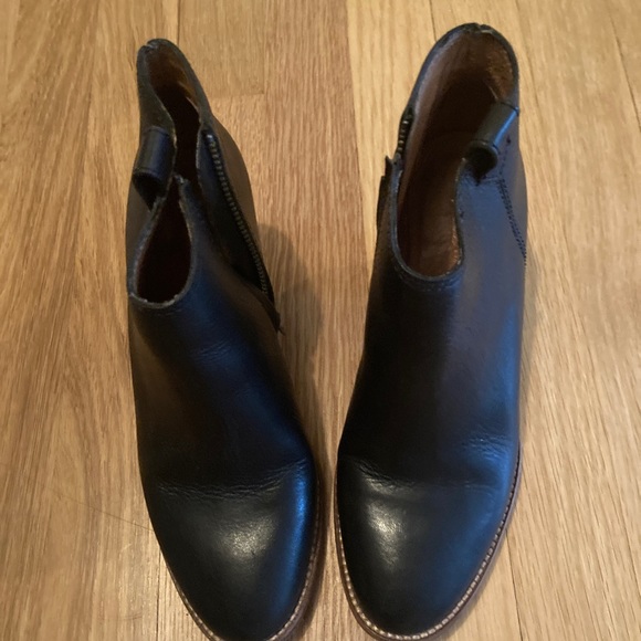 Madewell black leather booties size 6,5 - Picture 1 of 4